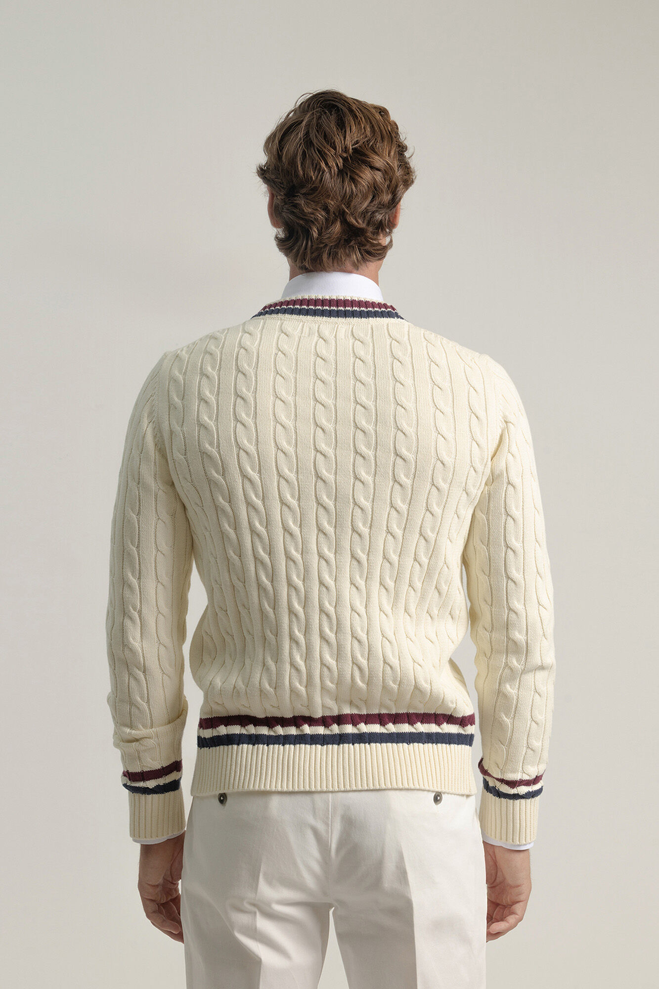 PuroEGO Cardigan universit&aacute;rio de algod&atilde;o Tostado