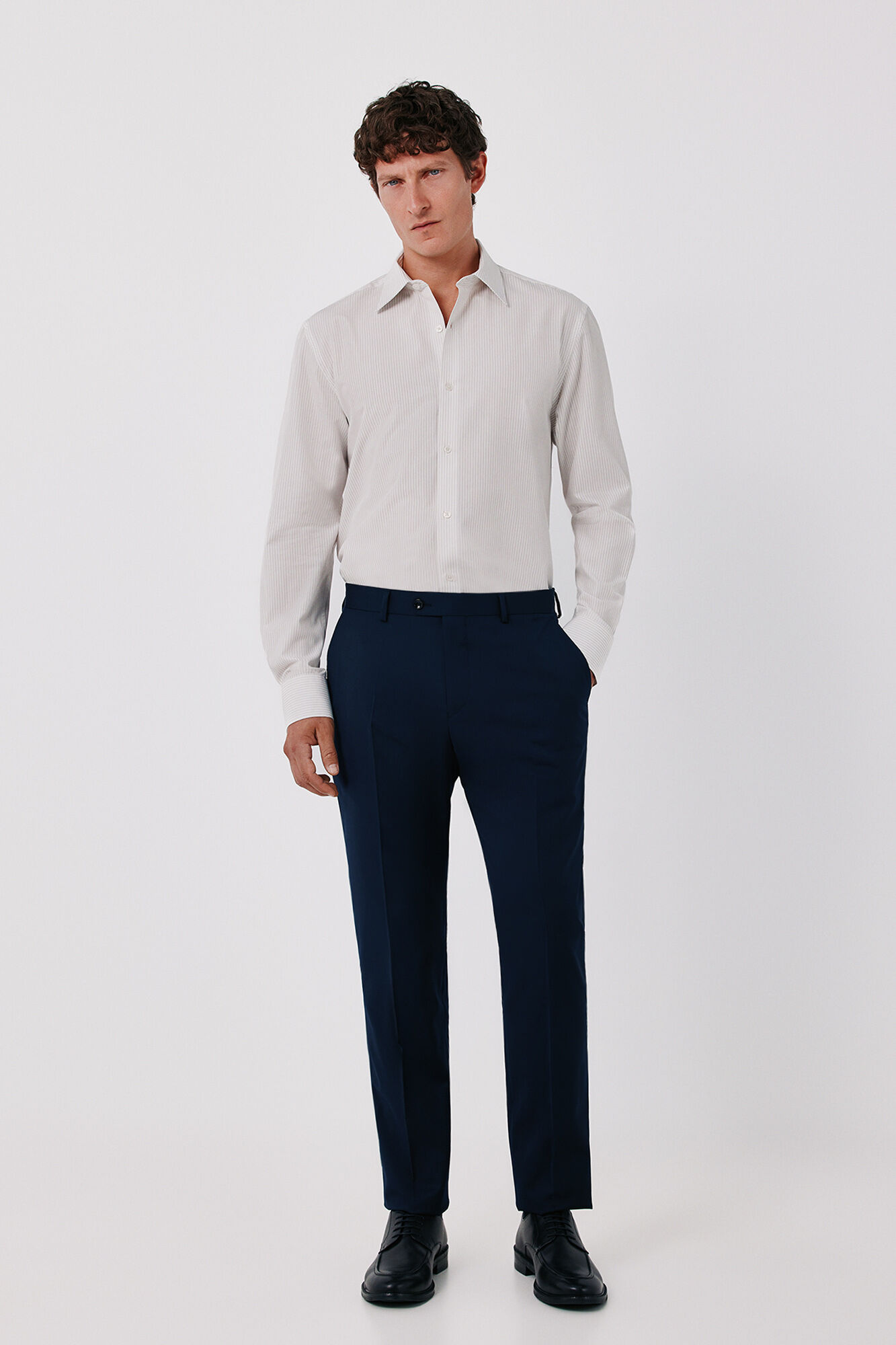 Cortefiel Striped cotton Tencel dress shirt