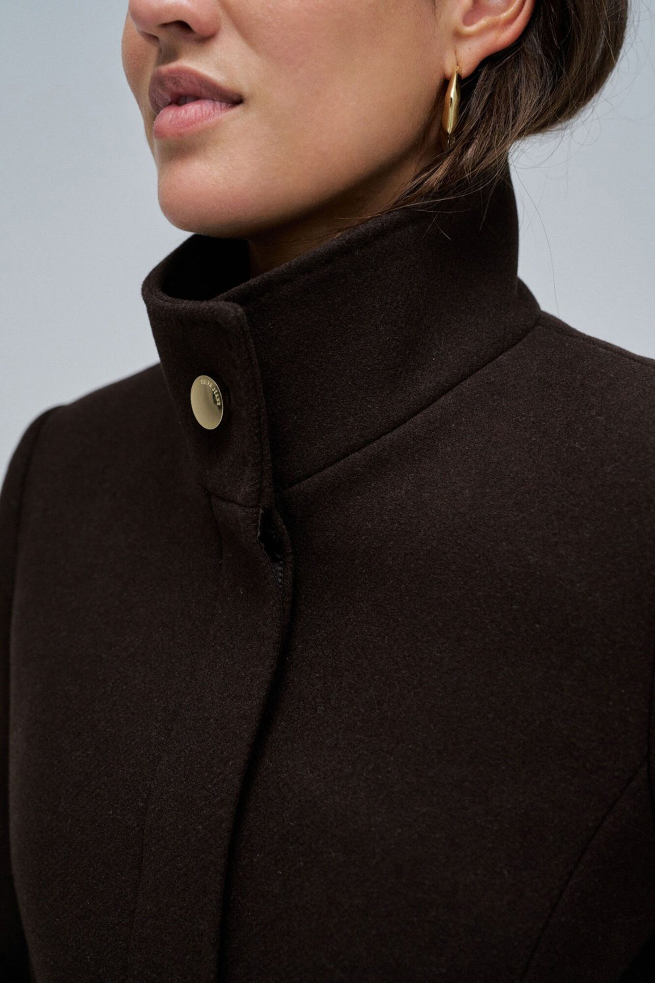 Salsa Jeans Sobretudo de tecido Castanho