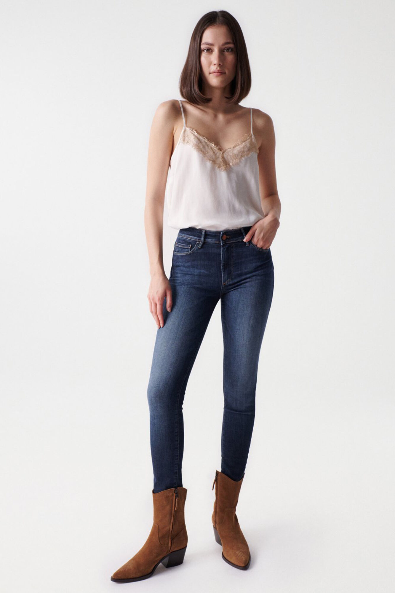Salsa Jeans Destiny skinny push-up jeans in dark wash