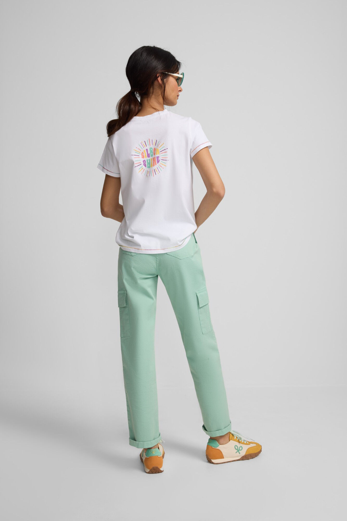 Silbon Cal&ccedil;a cargo jeans Verde