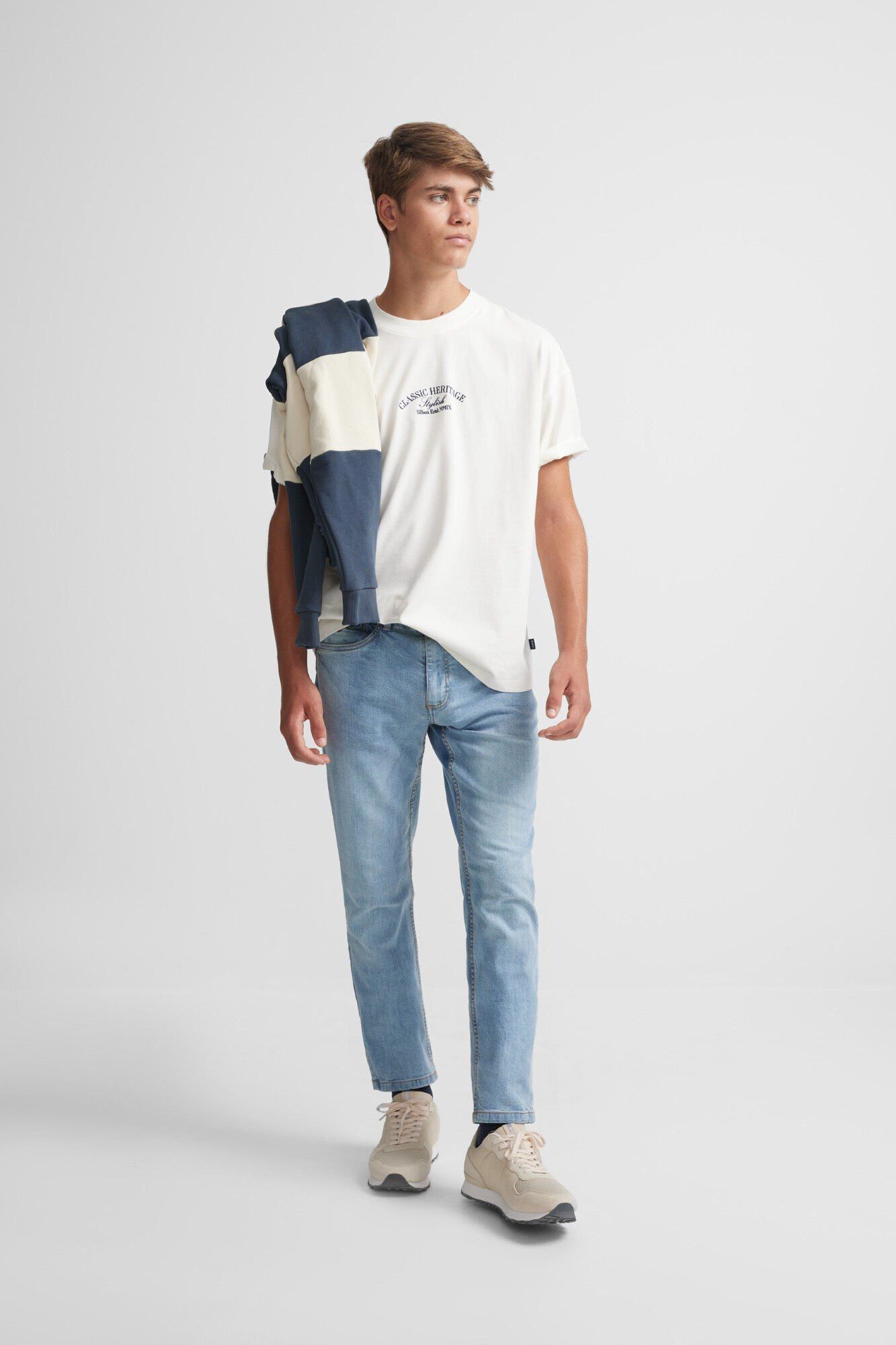 Silbon Camiseta special fit classic heritage Beige