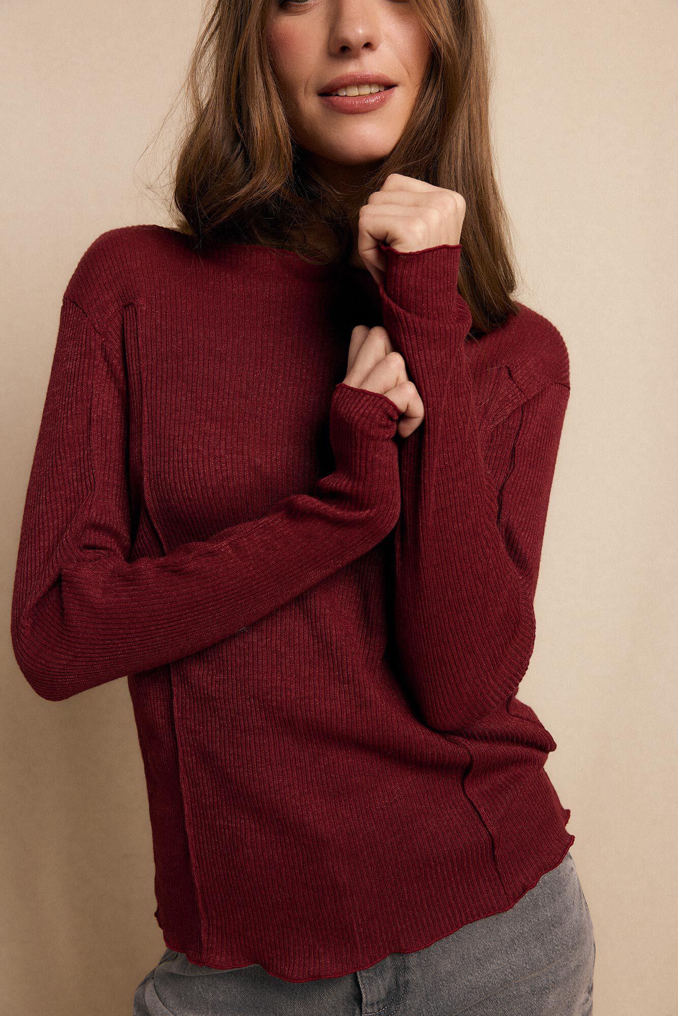 Slowlove Top b&aacute;sico mesclado