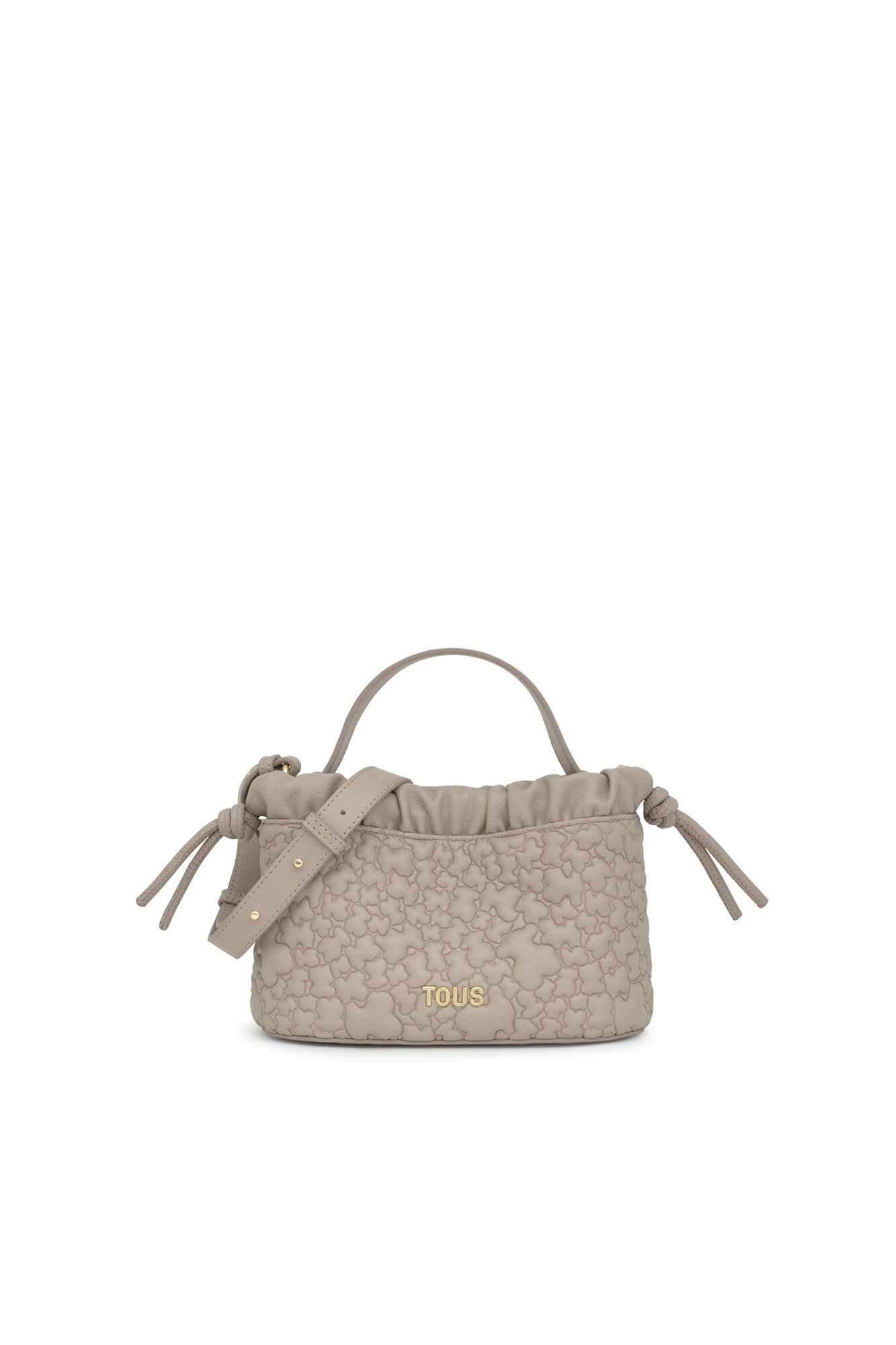 Tous TOUS Puffy Bear small taupe purse Beige