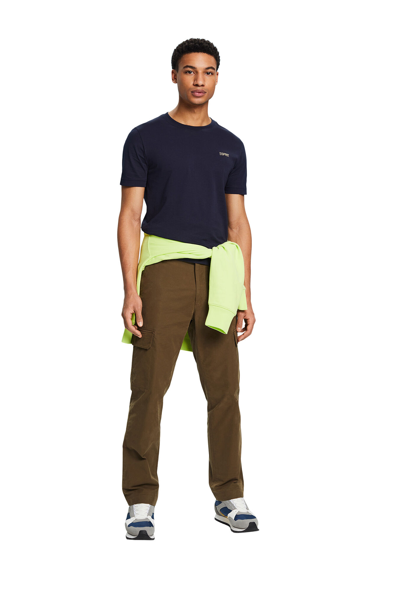 Esprit Camiseta b&aacute;sica algod&oacute;n slim fit Azul marino