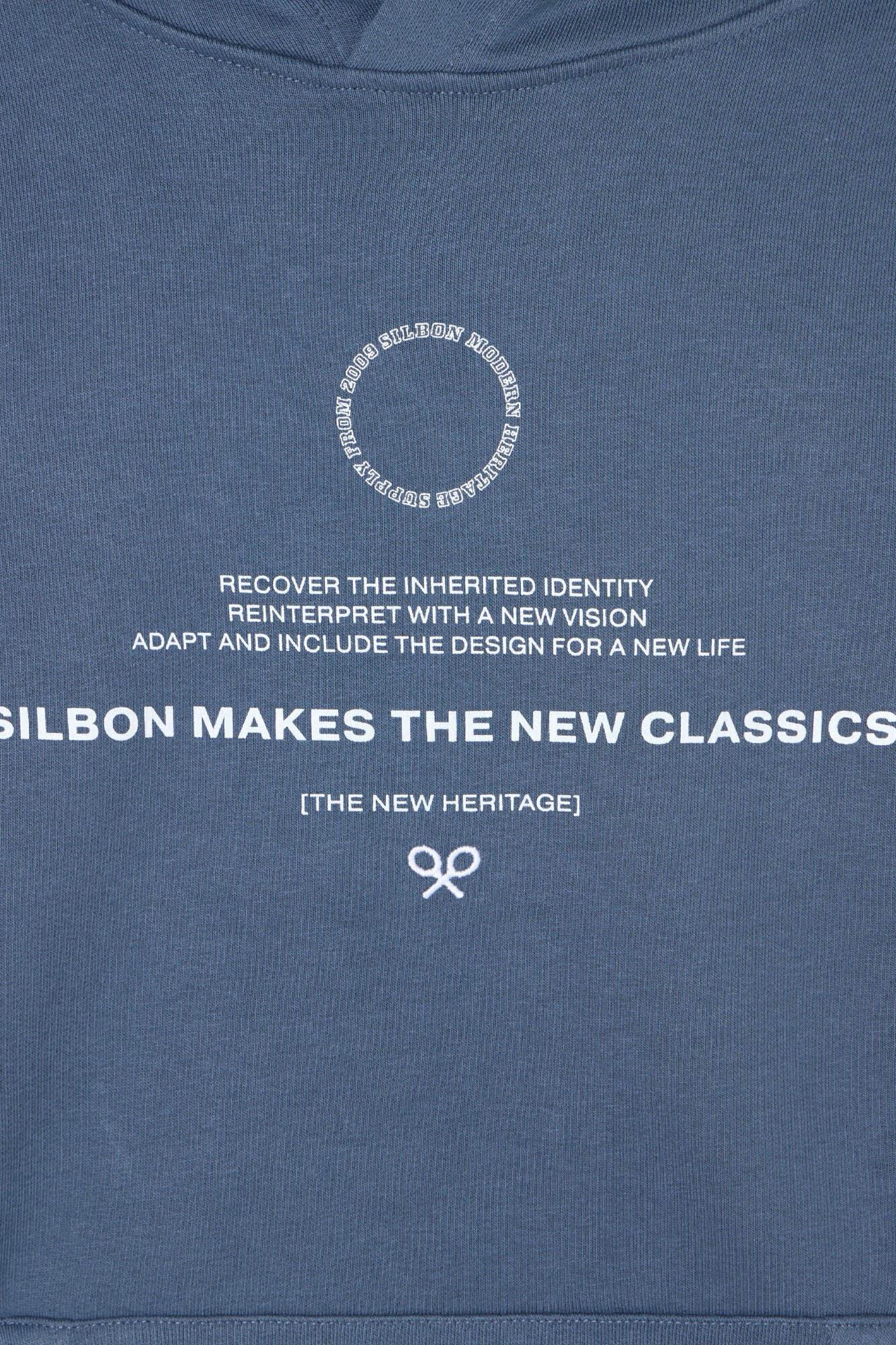 Silbon Novo Sweatshirt cl&aacute;ssico com capuz Azul