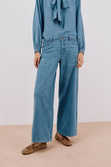 Cortefiel Long palazzo jeans  Blue