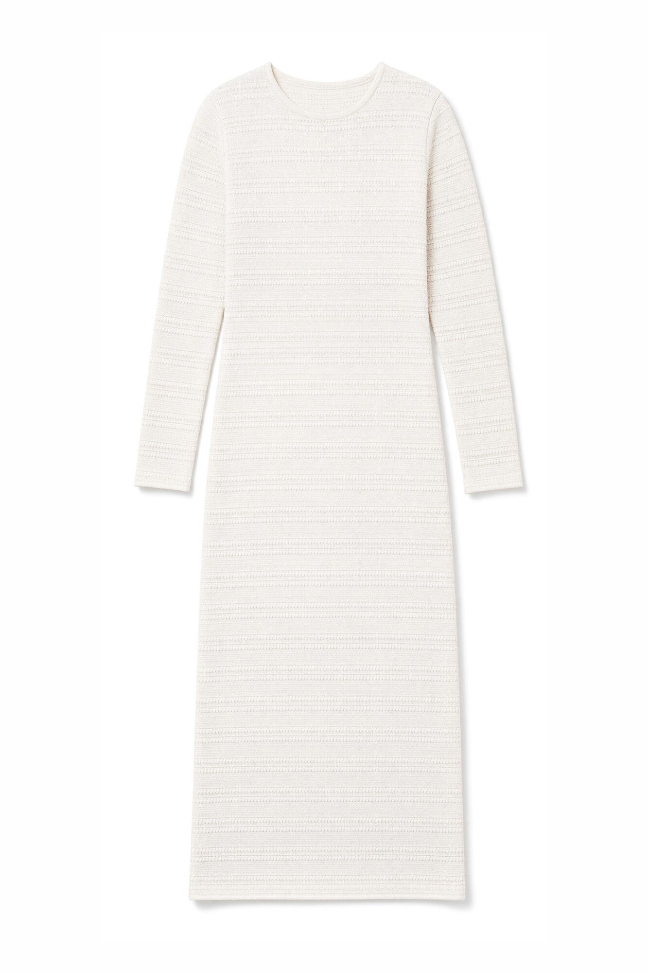Slowlove Striped structure dress Ivory