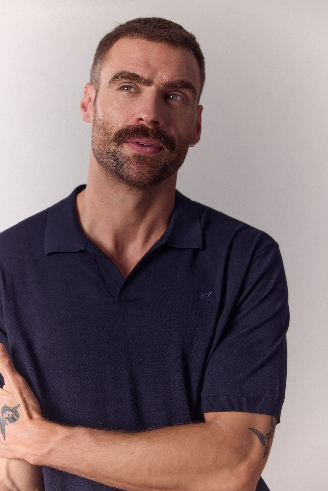 OOTO Camisola polo lisa de manga curta Azul