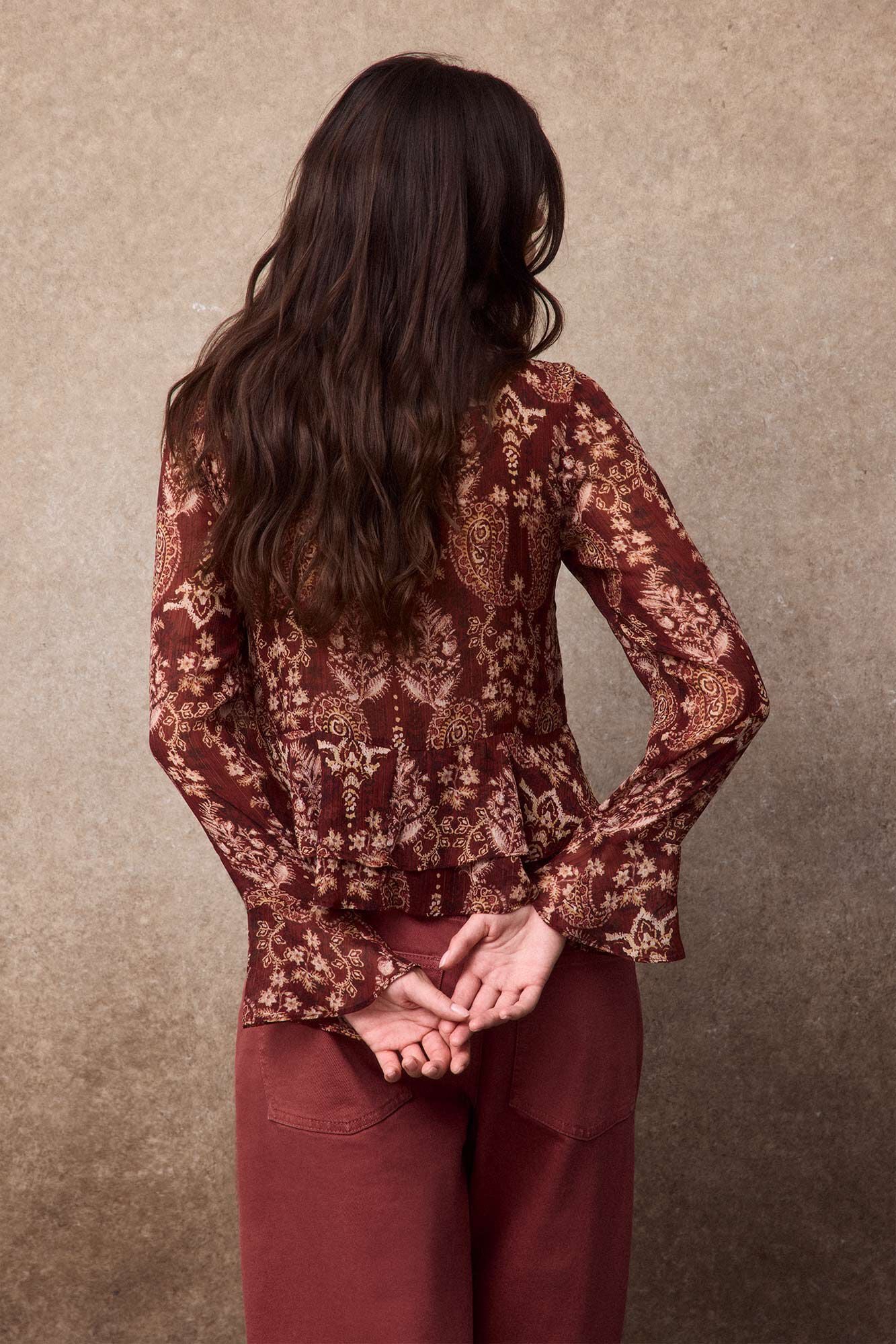 Slowlove Printed fluid blouse Printed red