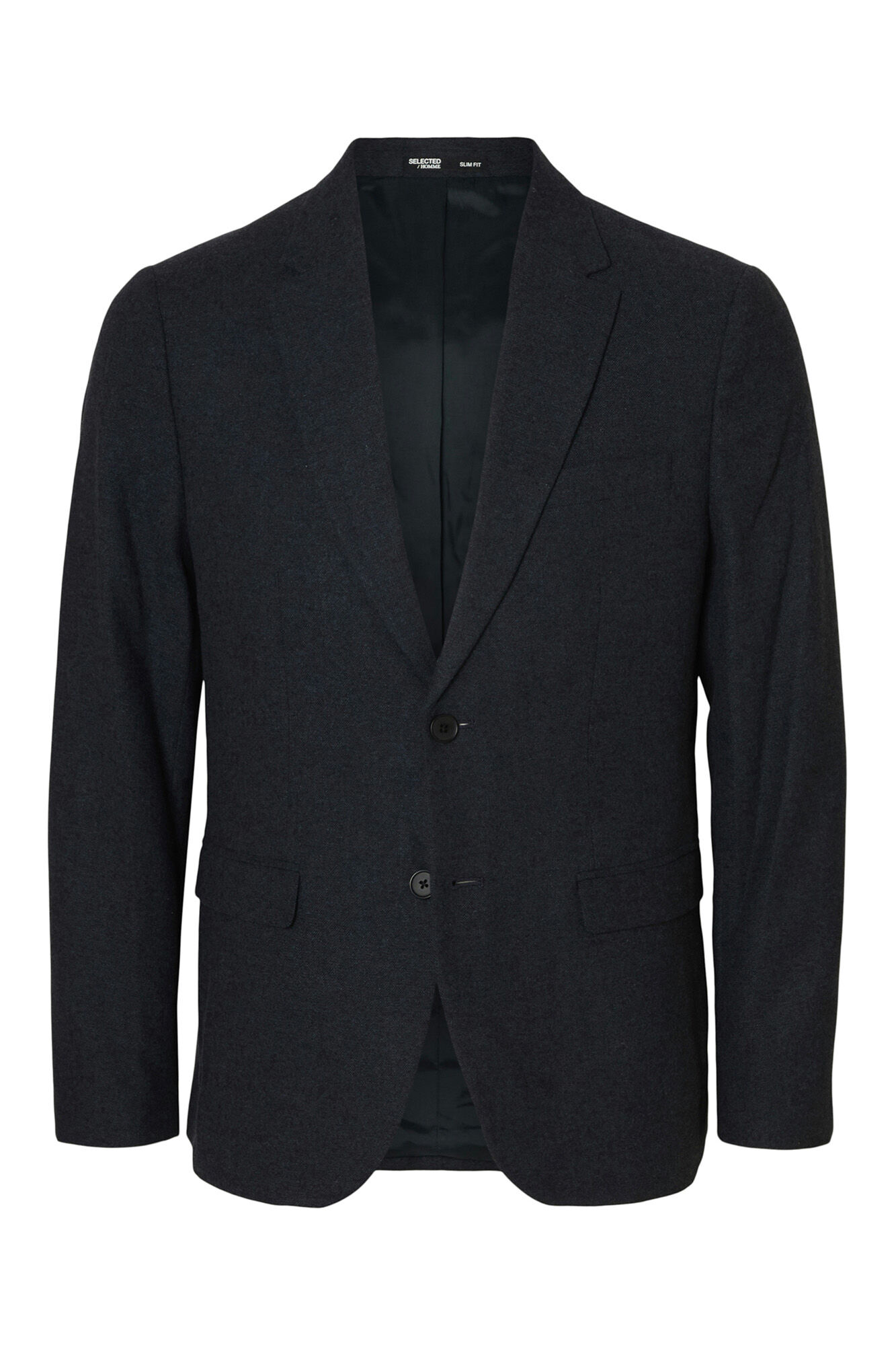 Selected Blazer de l&atilde; slim fit Azul