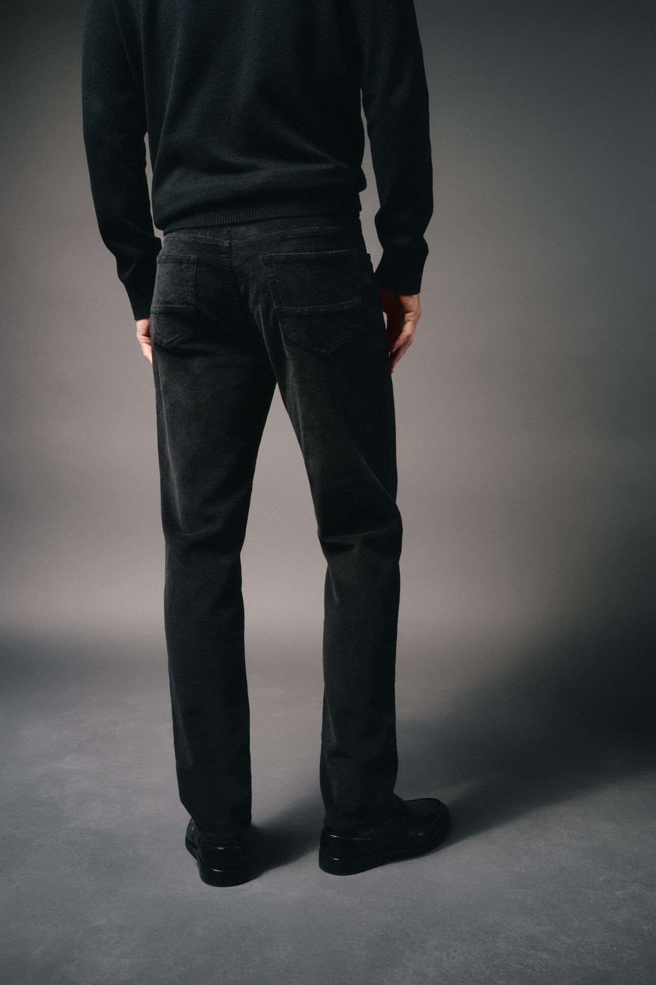 OOTO Cal&ccedil;a de pana 5 bolsos slim fit Preto