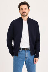 Dockers Casaco de malha com fecho-&eacute;clair Azul