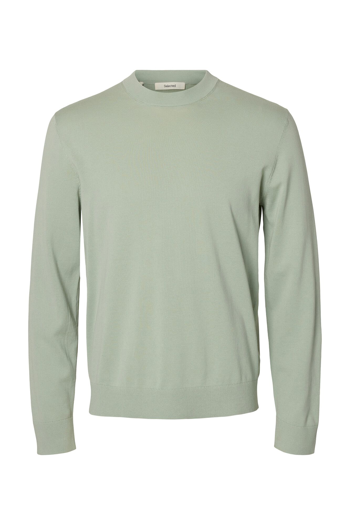 Selected Lightweight 100% organic cotton jumper Kaki