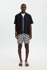 Selected Fato de banho liso Cinzento