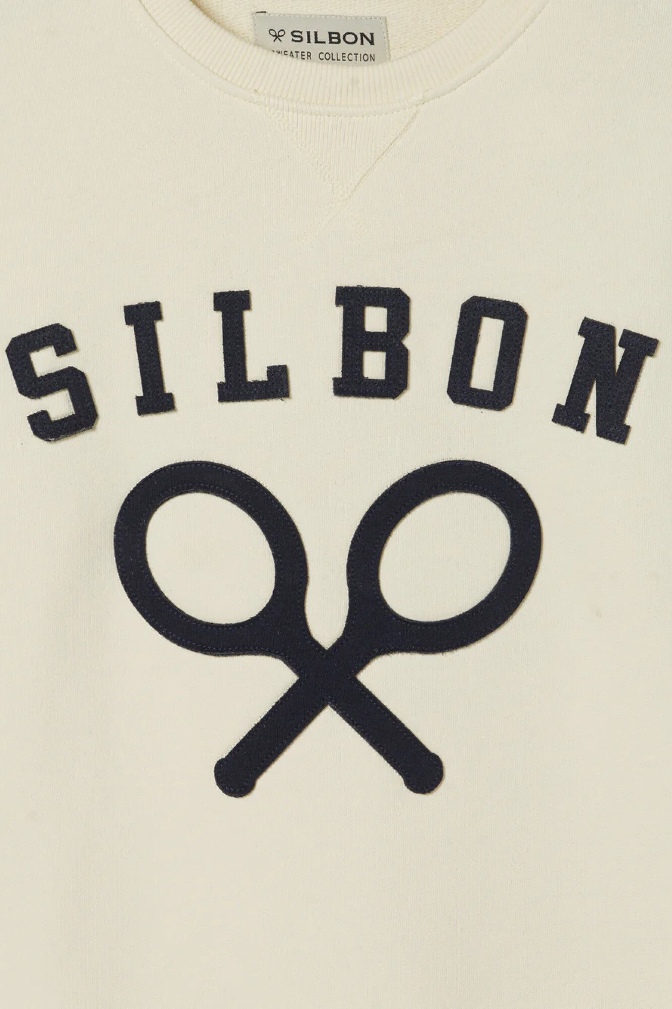 Silbon Sudadera clasica logo crema Arena