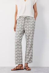 Cortefiel Pantal&oacute;n flu&iacute;do estampado Estampado verde