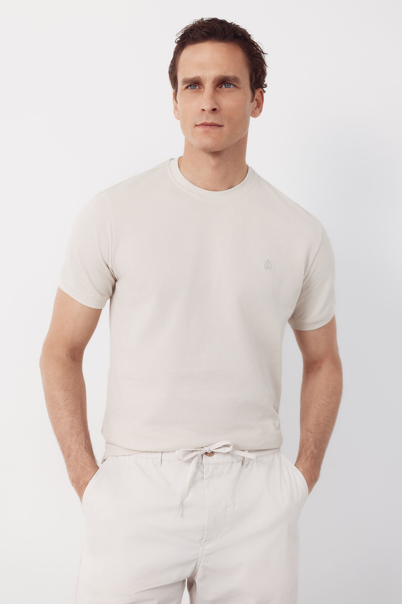 Cortefiel Camiseta b&aacute;sica piqu&eacute;