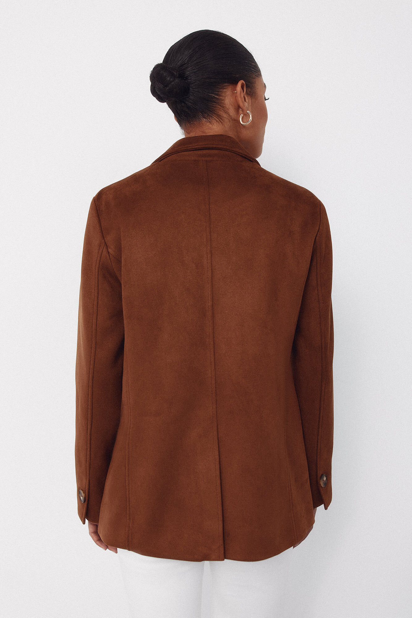 Cortefiel American-style fabric with a suede effect Brown