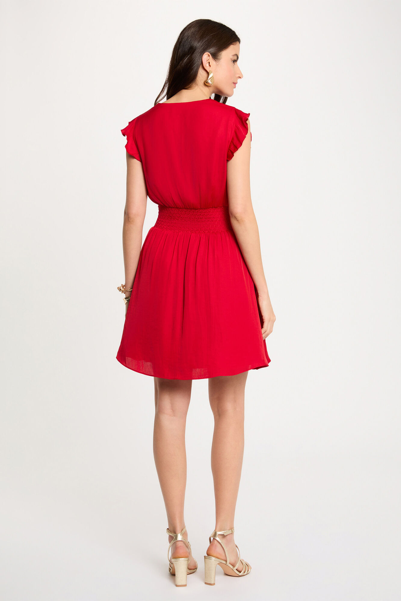 Morgan Vestido curto folgado Vermelho