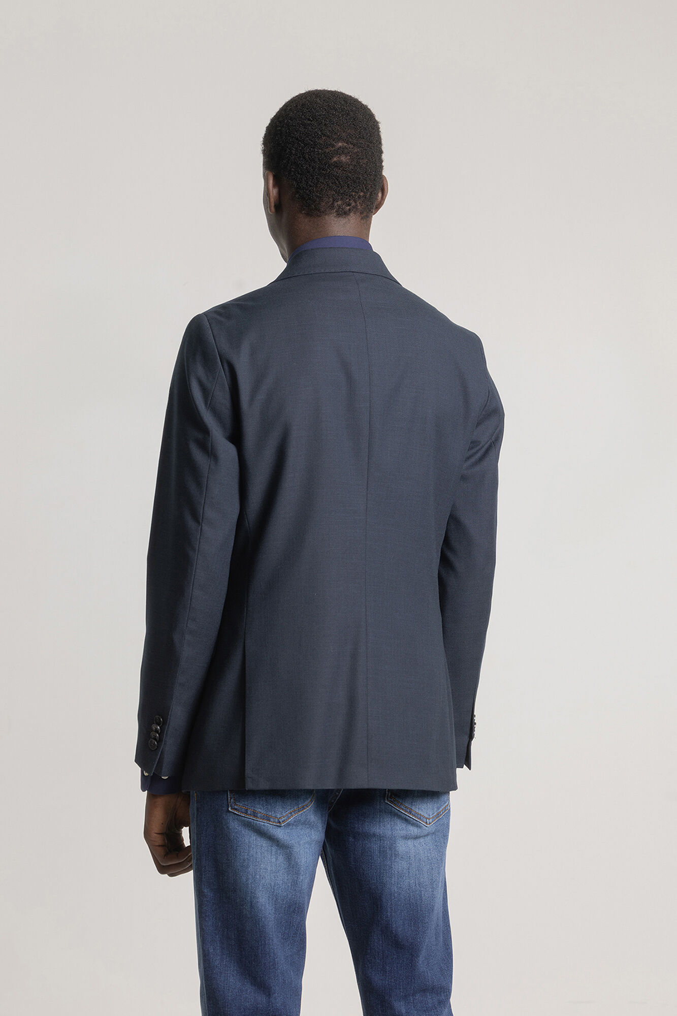 PuroEGO Blazer trespassado duplo slim fit Azul