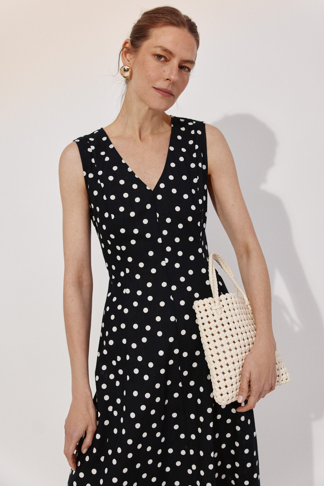 Cortefiel Fabric braided handbag