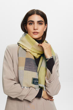 Cortefiel Jacquard scarf made with sustainable fibres Printed yellow