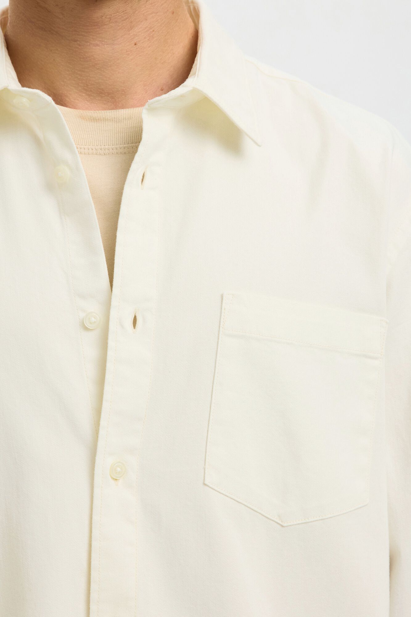 Selected Camisa vaquera ligera 100% algod&oacute;n org&aacute;nico.