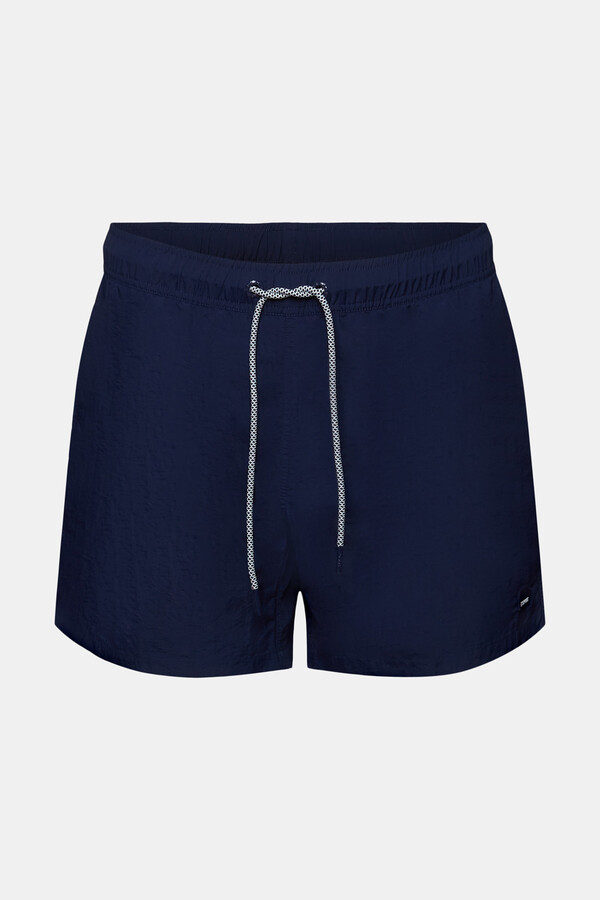 Cortefiel Plain colour Bermuda swim shorts with recycled materials Navy