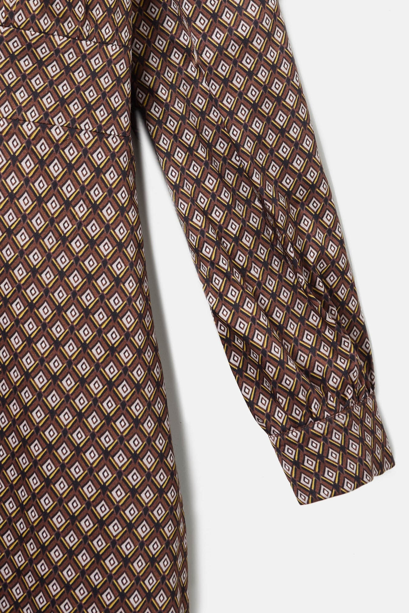 Silbon Satin midi dress Brown