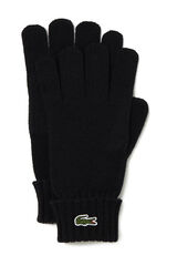 Lacoste Guantes unisex en punto de lana Negro