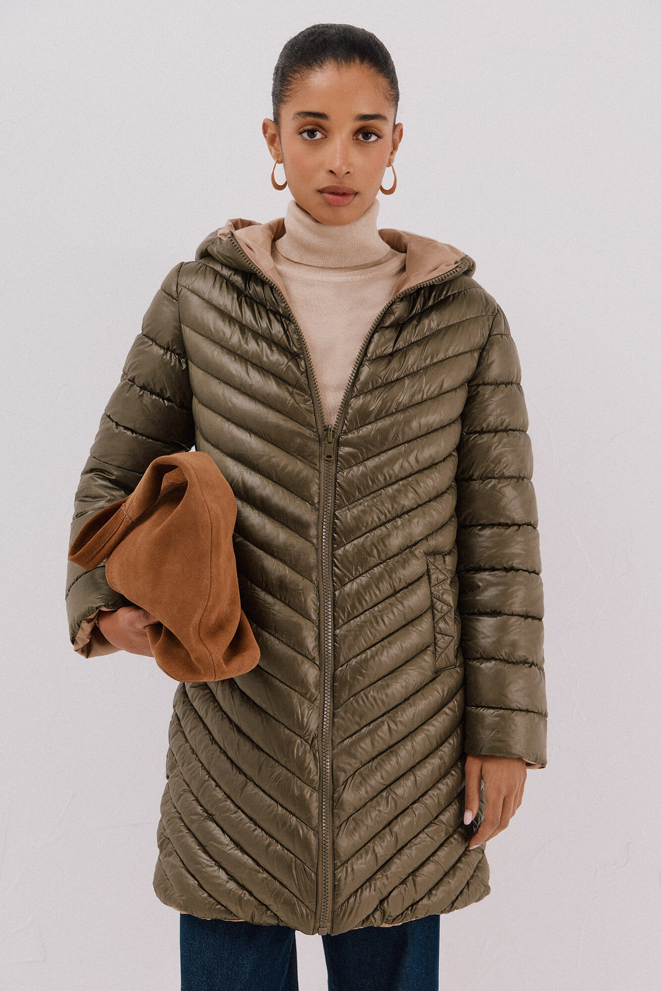 Cortefiel Anoraque revers&iacute;vel thermolite&reg; Verde