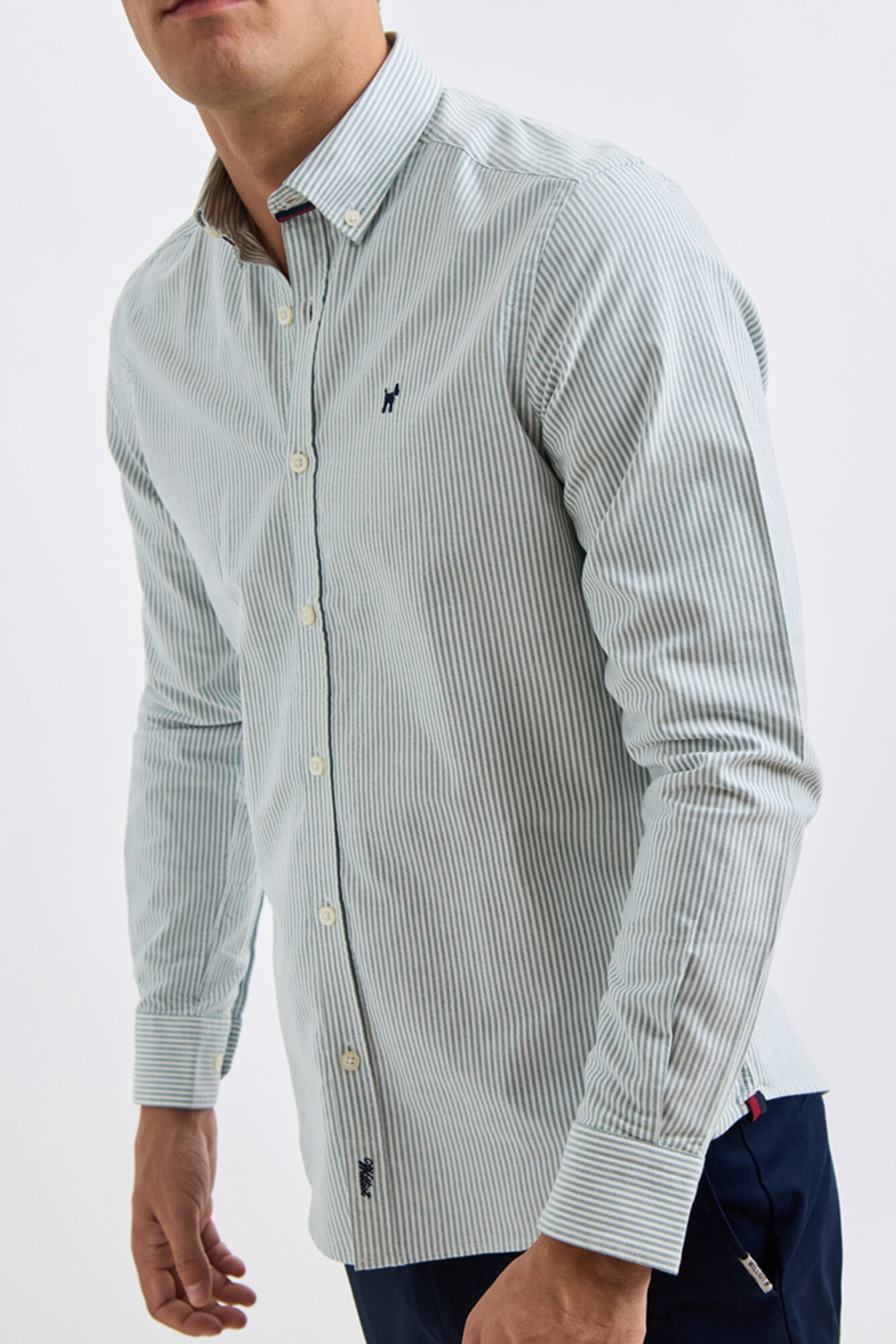 Williot Oxford Stripe Shirt Dark green
