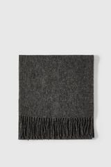 Selected 100% wool RWS scarf Grey