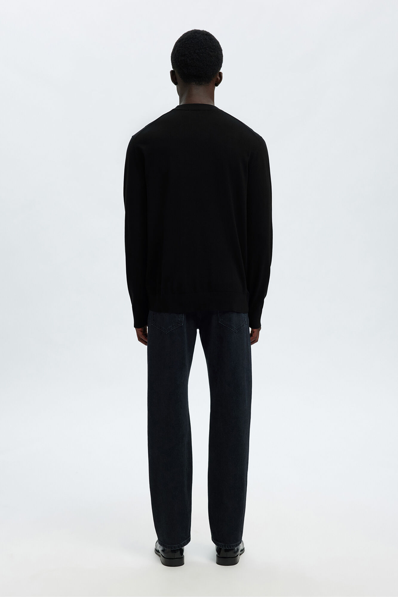 Selected Camisola leve 100% algod&atilde;o org&acirc;nico Preto