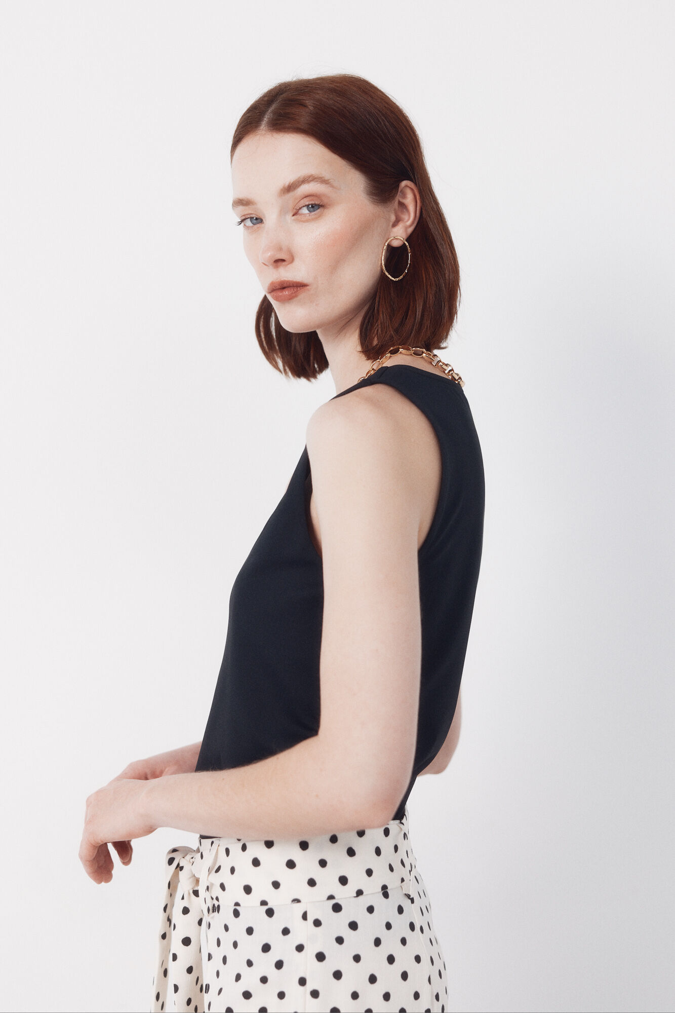 Cortefiel Top b&aacute;sico tirantes Negro