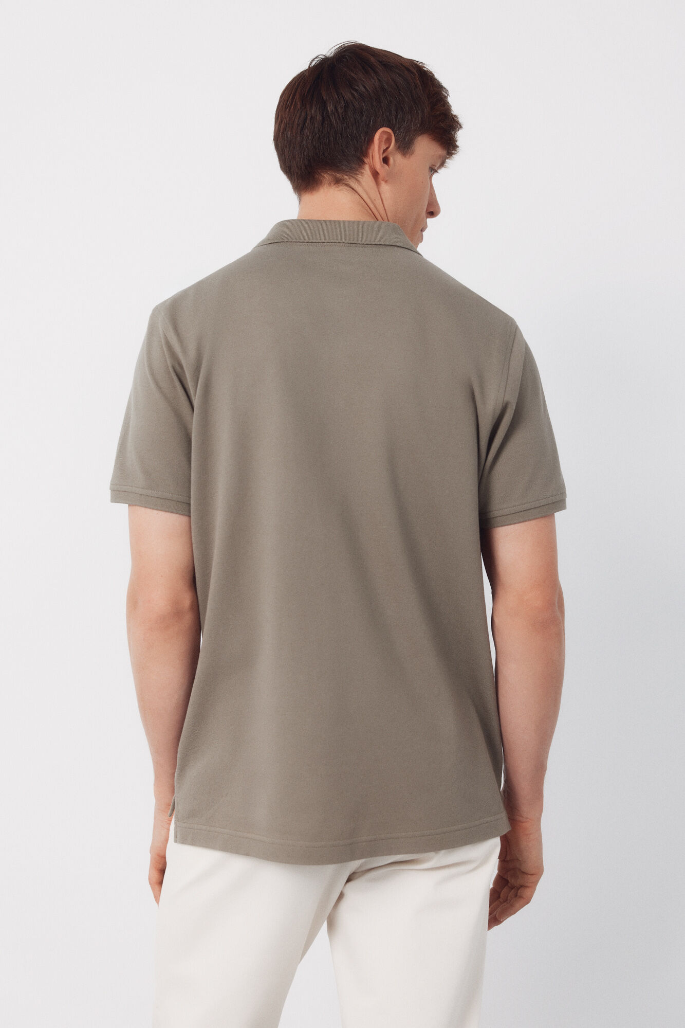 Cortefiel Polo b&aacute;sico piqu&eacute; Kaki