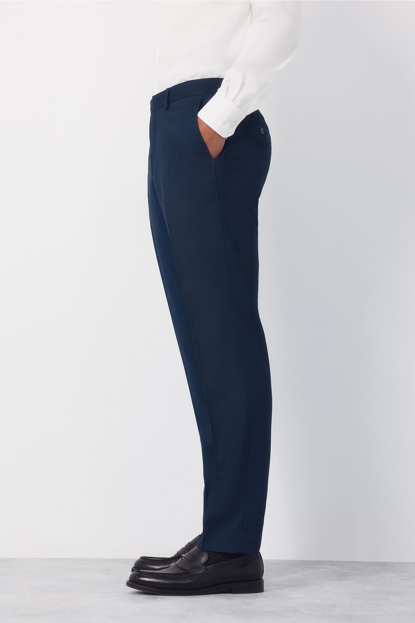 Cortefiel Cal&ccedil;as estruturadas azuis do s&eacute;culo XXI Azul