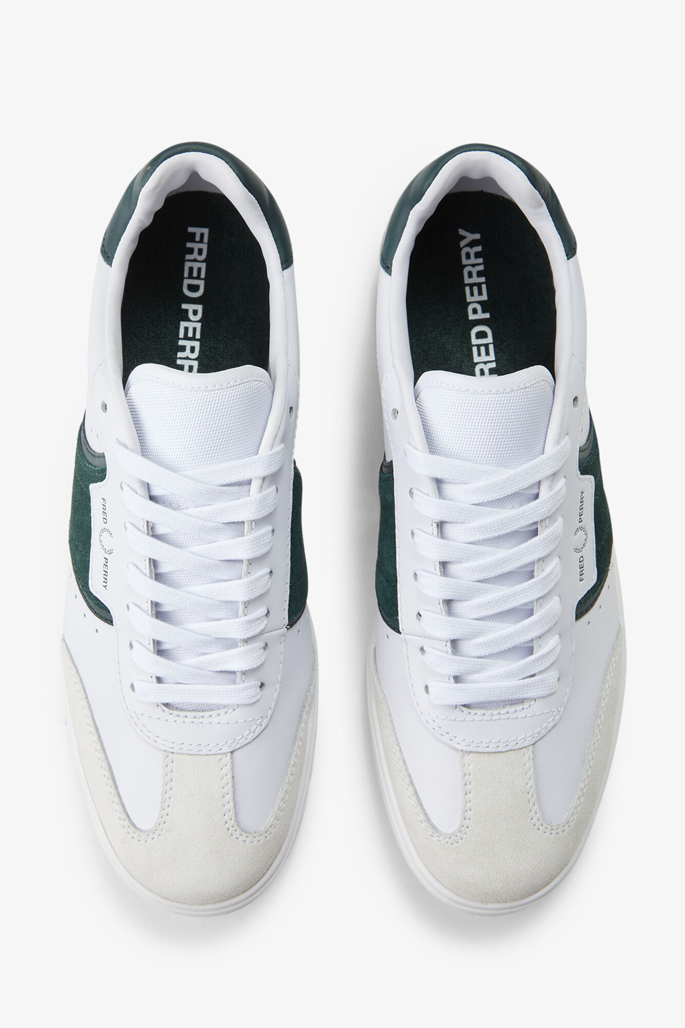 Fred Perry Sapatilha B4 em pele/camur&ccedil;a Branco