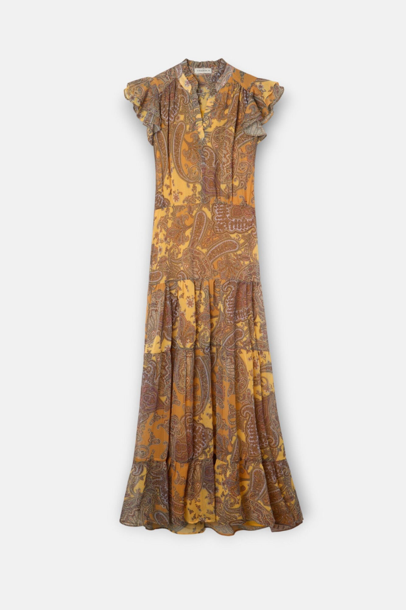 Silbon Vestido midi vuelo estampado