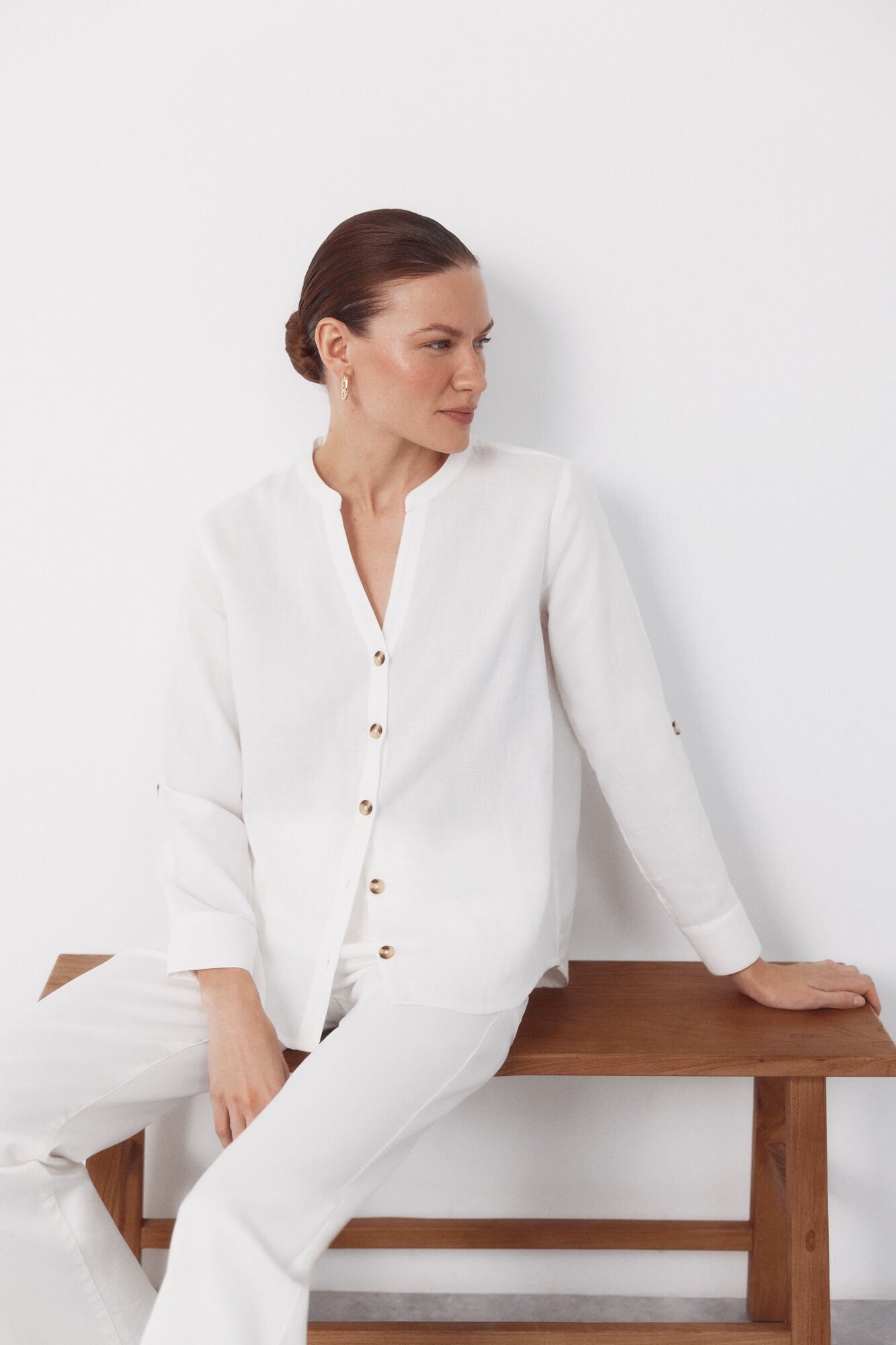 Cortefiel Mandarin collar shirt