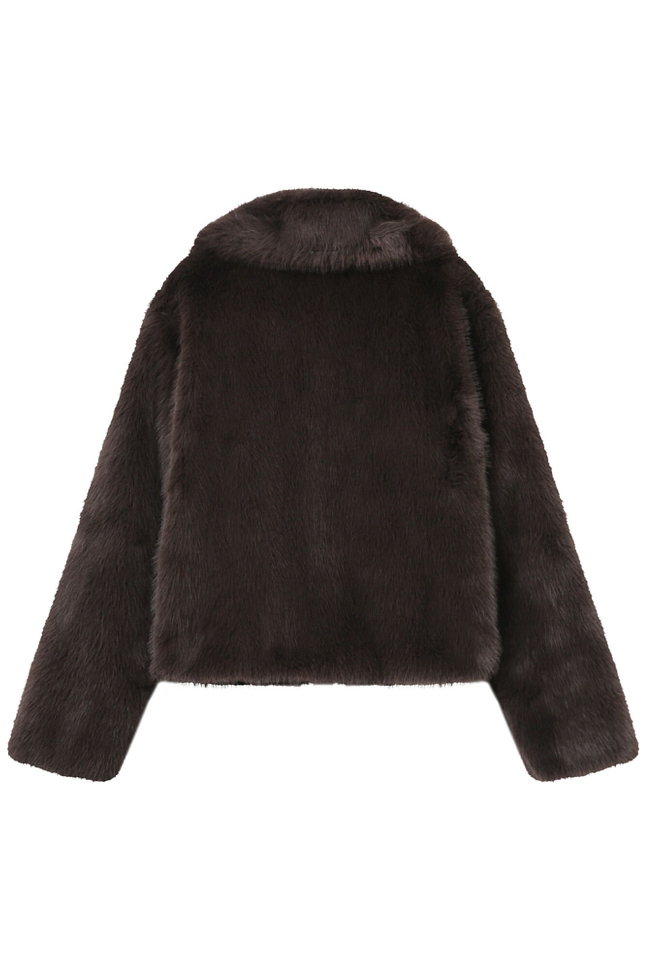 Grace & Mila Sobretudo curto de pele sint&eacute;tica marrom chocolate Castanho