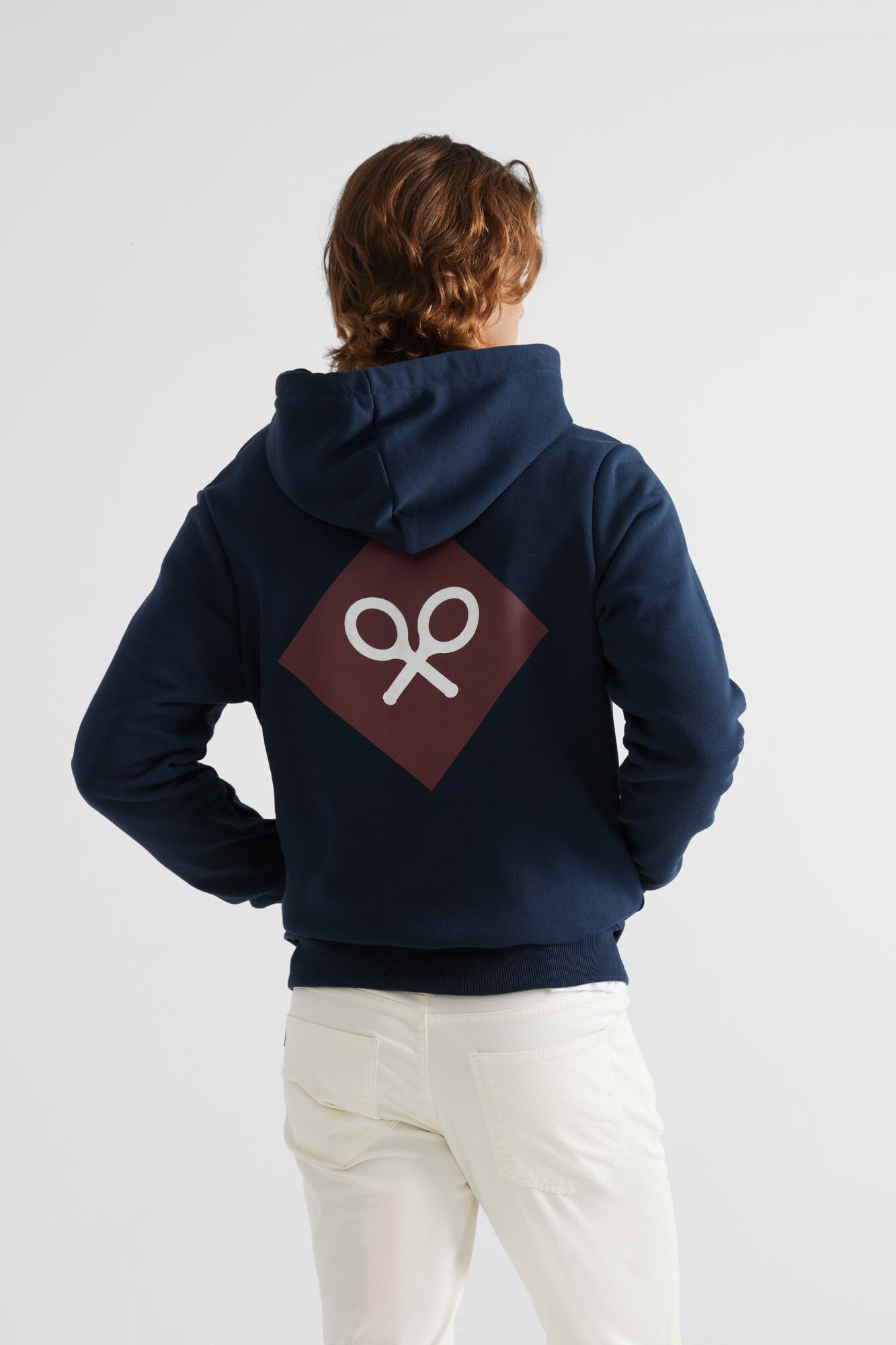 Silbon Sudadera cremallera capucha rombo azul marino Azul marino