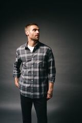 OOTO Camisa cuadros franela Gris