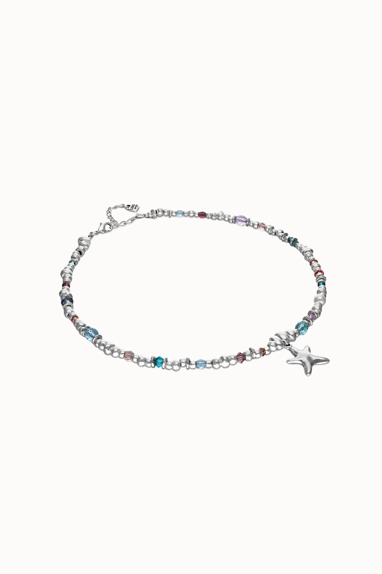 UNOde50 Collar estrella mar ba&ntilde;o plata Multicolor