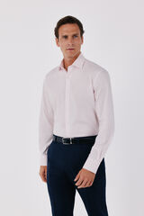 Cortefiel Plain easy-iron dress shirt Pink