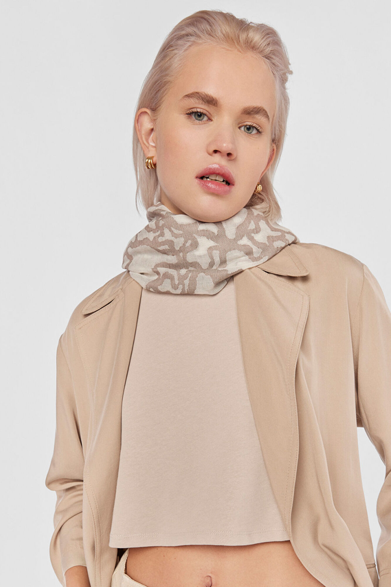 Tous Kaos scarf in stone color Grey