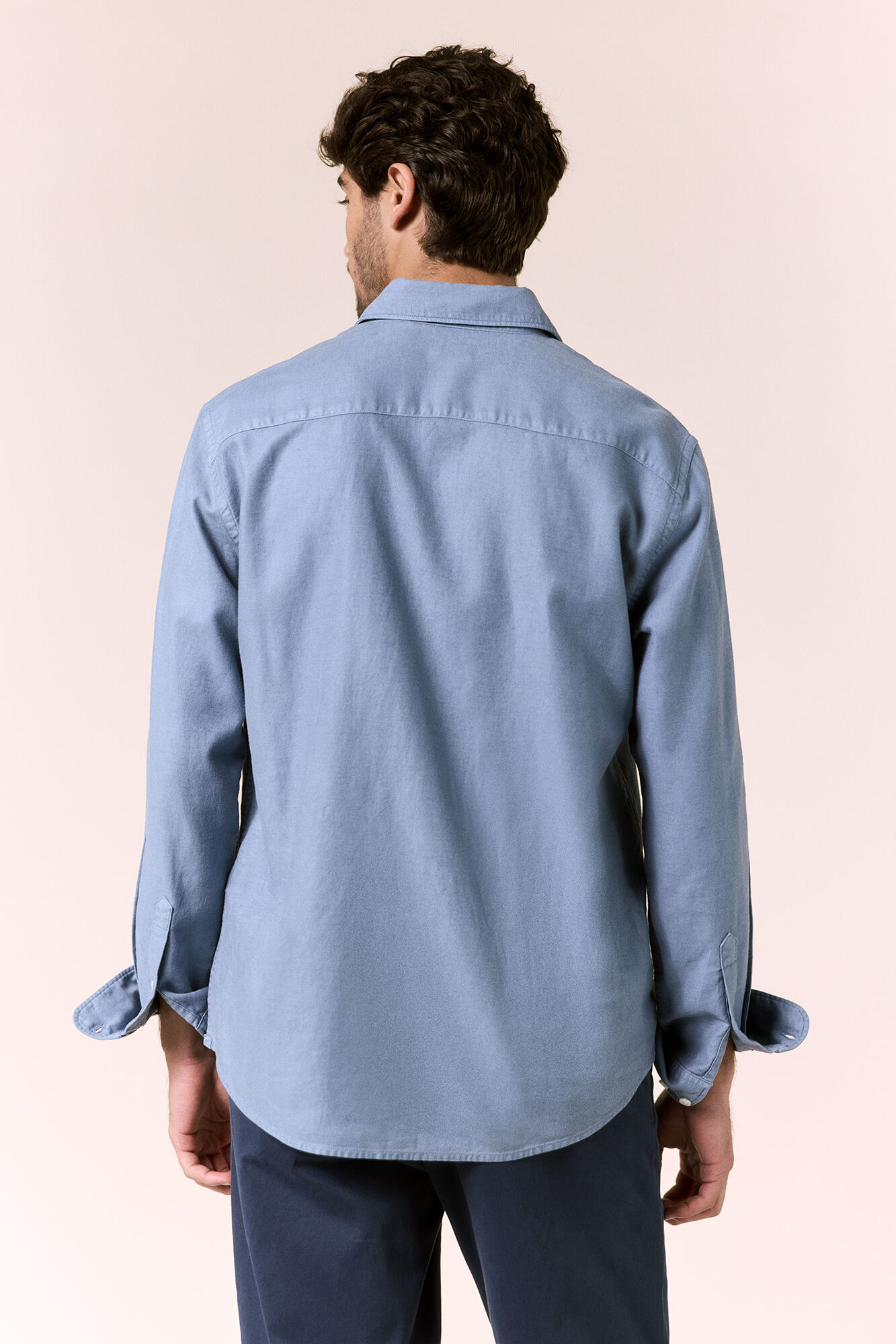 OOTO Camisa lisa fluida Azul