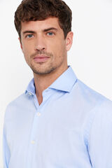 Cortefiel Plain easy-iron dress shirt Blue