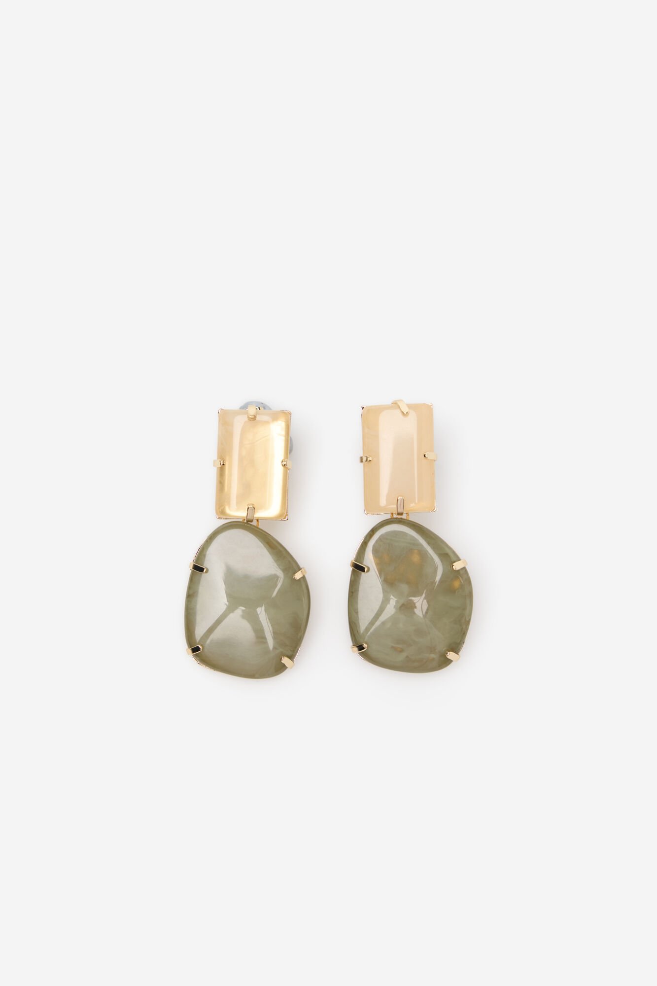 Cortefiel Pendientes piedra resina